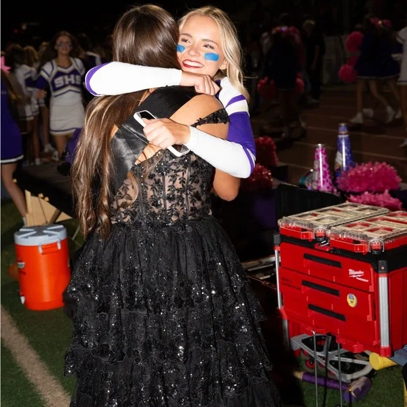 Sherri Hill 55500 Black Prom Dress - Picture 2 of 3
